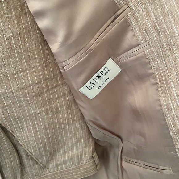 Polo Linen Suit Wheat 42R pants 34x32 - Picture 5 of 5